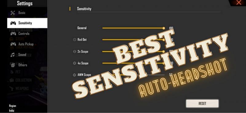 Best Free Fire MAX sensitivity settings for auto headshot (March 2022)